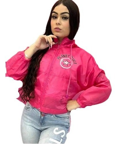 Jaqueta Corta Vento Pink - Planet Girls