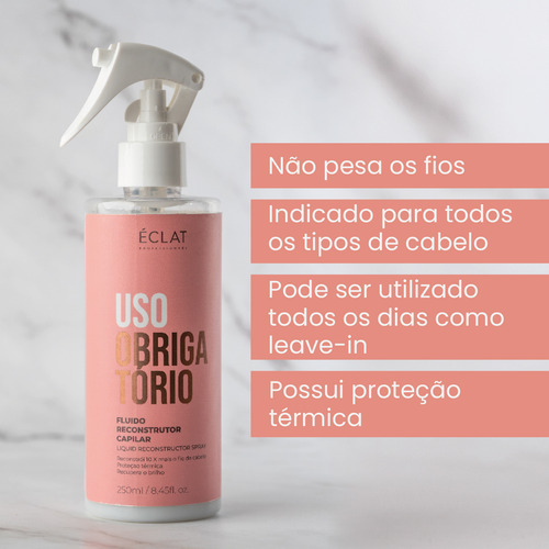 Uso Obrigatorio Spray Reconstrutor Eclat Professional 60ml