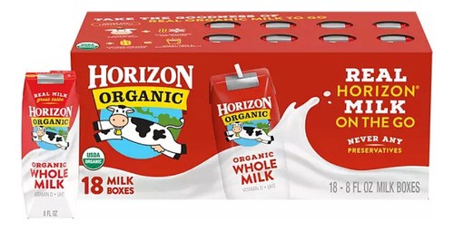 Leche Organica Horizon Whole Milk 18pk Importado
