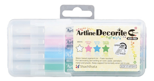 Marcadores Artline Decorite Set X 4