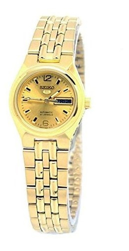 Reloj De Damas Automático Seiko Serie 5 Dial Dorado
