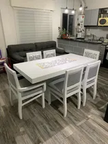 Comprar Juego De Comedor Mesa + 4 Sillas + 2 Sillas Cabeceras!