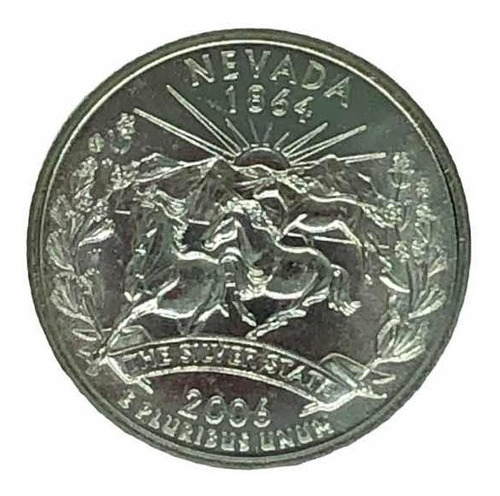 Moneda 25 Centavos De Usa Estado Nevada Año 2006-d (Usado)