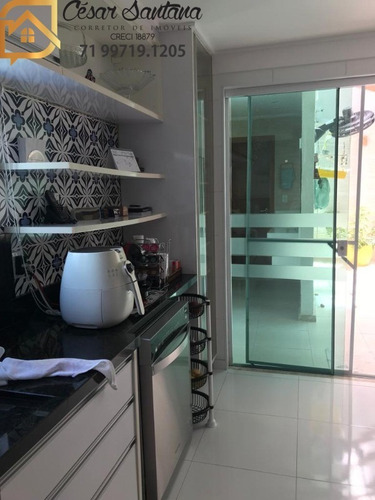 Imagem 20 de 30 de Casa 4 Suítes Em Condomínio Fechado, Buraquinho - Lauro De Freitas - Ca01136 - 70448689