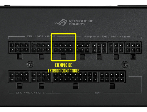 Cable 8pin Pci-e 6+2pin Para Fuente Asus Modular Mallado 50cm