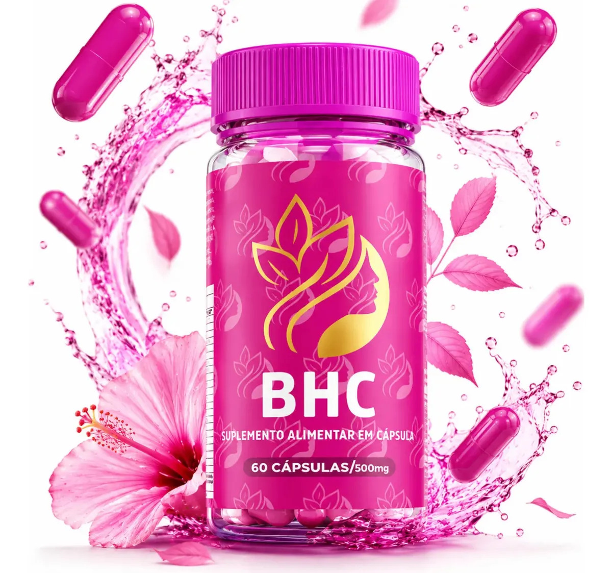 Suplemento Nutricional BHC Cabelos e Unhas Vitaminas e Minerais Vegano