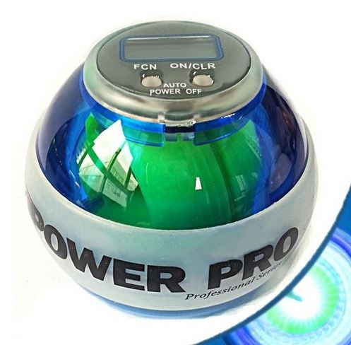 Power Pro Ball Giroscopio Luz Led Y Contador Digital - Azul