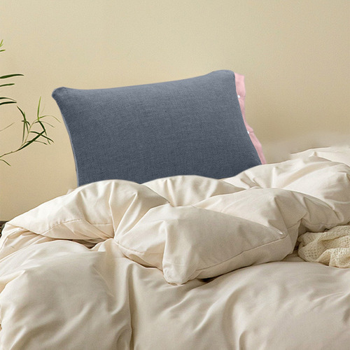 Funda De Almohada De Algodón De 4 Capas Con Cierre A Presión