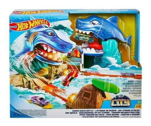 Imagen 1 de 7 de Pista Hot Wheels Ataque De Tiburon