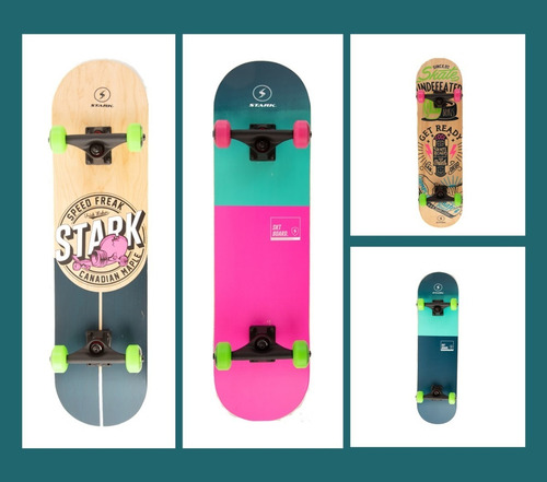 Imagen 7 de 10 de Skate Profesional Stark Maple Canadiense Truck Aluminio New