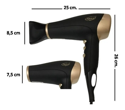 Imagen 5 de 10 de Combo Secador De Pelo 2200w + Planchita De Pelo Cerámica