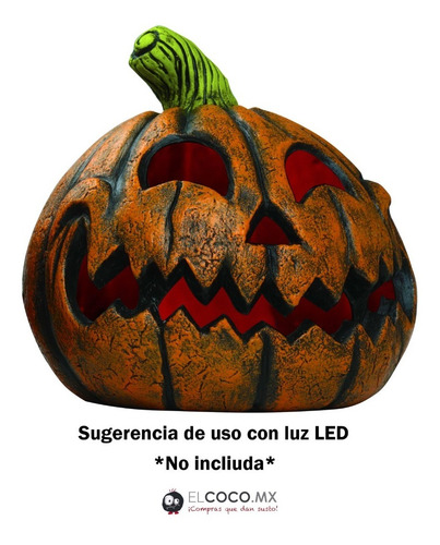 Imagen 2 de 2 de Decorativo Calabaza De Látex Happy Pumpkin Halloween