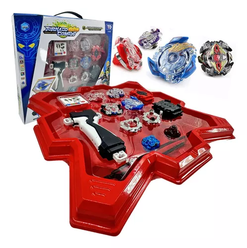 Kit Beyblade Metal 5D Brinquedo 4 Peões Led Toys na Americanas Empresas