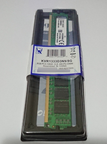 Ddr3 8gb 1333mhz Dimm  Value Ram Kingston Kvr1333d3n9/8g