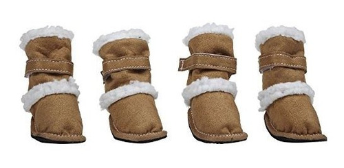 Pet Vida Shearling Duggz Perro Zapatos  Marron  Xs