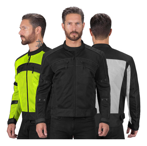 Chaqueta De Malla Nomad Motocicleta Hombres Chaqueta De...