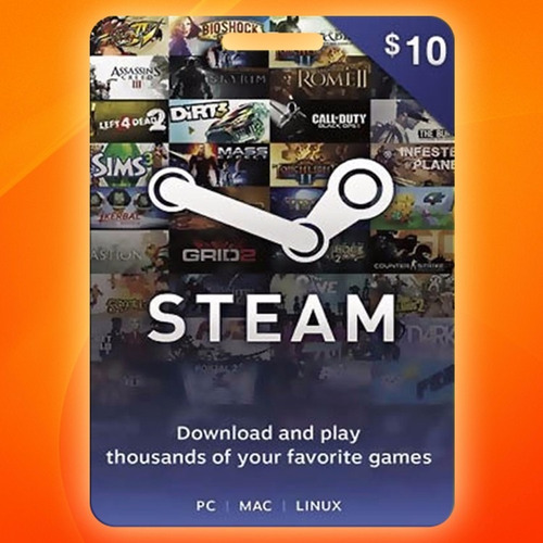 Tarjeta Steam Wallet Card $ 10 Usd Para Dota2