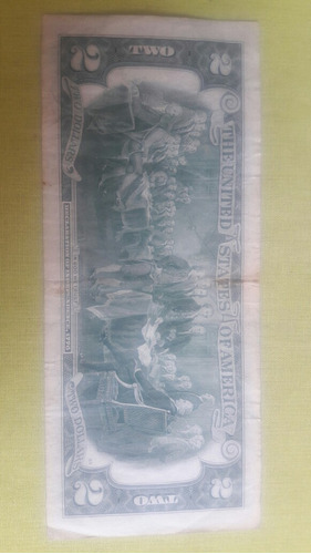 Imagen 1 de 2 de Billete 2 Dólares Año 1976