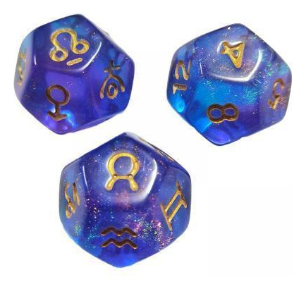 6 X 3 Piezas Dados De 12 Caras Dados De Estilo G