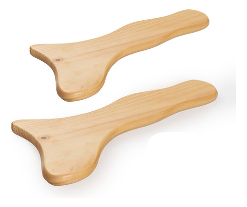 Kit X 2: Tabla Gua Sha Para Maderoterapia, Masajeador Madera