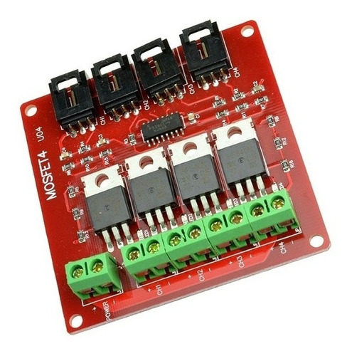 Mgsystem Módulo Switch 4 Canales Mosfet Irf540 V2.0 Arduino