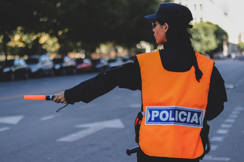 Imagen 4 de 6 de Chaleco Naranja Policial Pr