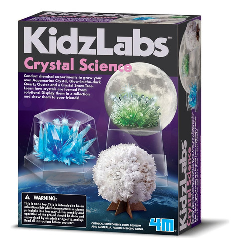 Kit Experimentos Con Cristales - Niñas Niños - Marca 4m