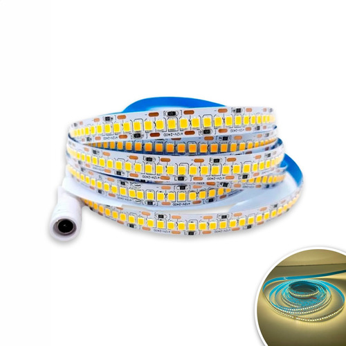 Fita Led Com 120 Leds 12v Alta Intensidade 3000k Cor da luz Branco-neutro 110V/220V (Bivolt)