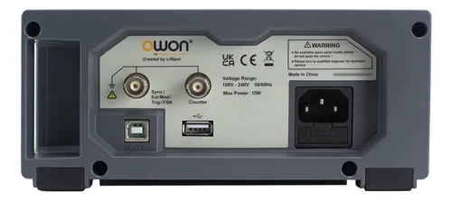 Dge3062 Generador De Funciones Owon 60 Mhz 2 Ch Modulación
