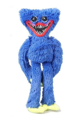 Peluche Huggy Wuggy, 40 cm, azul, con un monstruo bordado