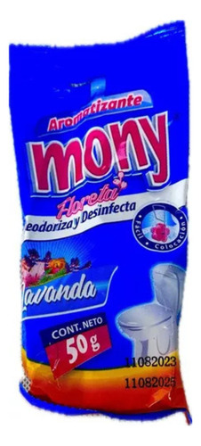 Pastilla Wc Desodorante Y Desinfectante Baño Mony 50gr 15pz