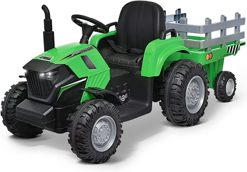 Tractor Elctrico Para Niños De 24v Color Verde Marca Joywhal