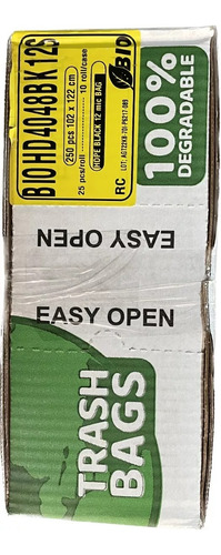 2 Cajas Bolsa De Basura 24x24 Pulg Negra