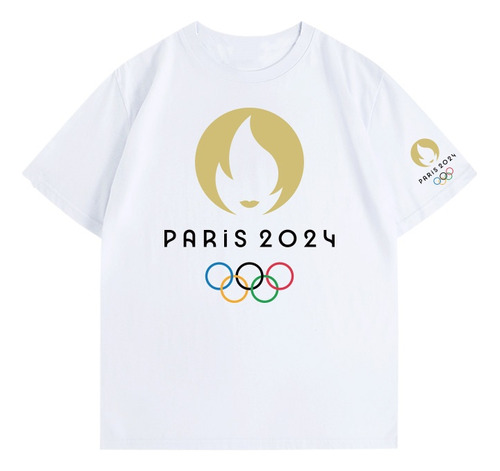 Camiseta De Algodón Con Estampado Gráfico Paris Olympics