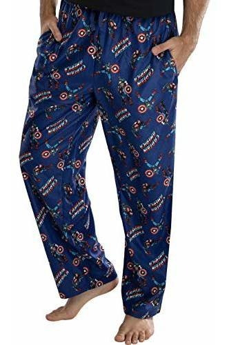 Marvel Hombre Capitán América Retro Allover Print Loungewear