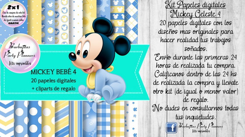 Papeles Fondos Digitales Mickey Bebe 4 Kit Imprimible Mercado Libre Papeles Fondos Digitales Mickey Bebe 4 Kit Imprimible Mercado Libre