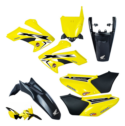 Kit Plástico E Carenagem Xr 250 Tornado Sport C/number Amx