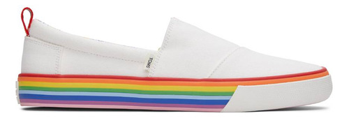 Alpargatas Toms Canvas Rainbow Webbing White Hombre