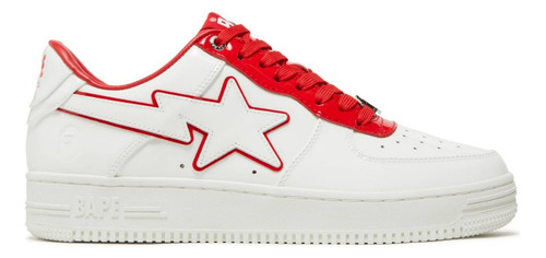 A Bathing Ape Bape Sta Low White Red