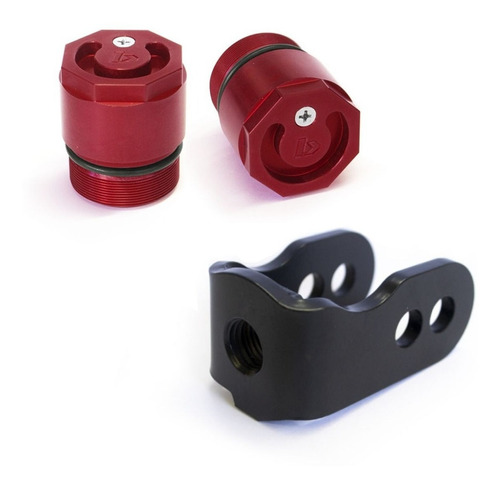 Kit Suspensão Crf250f Biker Alongador Tampa Amortecedor