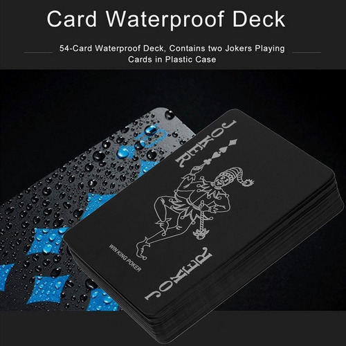 Poker Impermeable Pvc De Plástico Juego De Cartas De Juego C