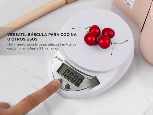 Imagen 7 de 8 de Balanza Digital De Cocina Balanz11 Gadnic 1gr A 5kg