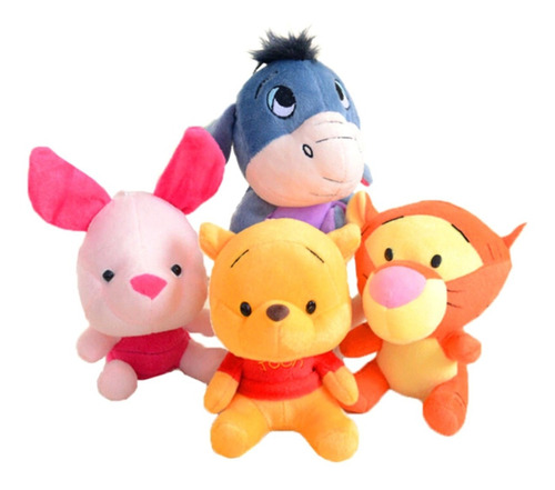 Paquete 4 Peluches Winnie The Pooh Disney Pigglet Tiger Igor