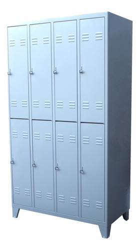 Guardarropas Locker Metalico Vestuario 8 Puertas Cortas