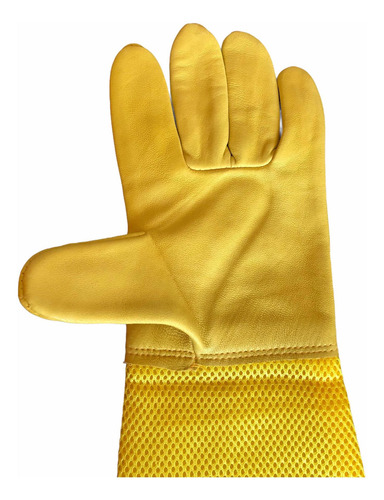 Imagen 2 de 10 de Guantes Apicultura Piel Manga Malla Abejas Envio Gratis Miel
