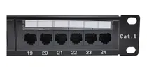 Comprar Patchera Patch Panel 24 Puertos Bocas Jack Cat 6 Rj45