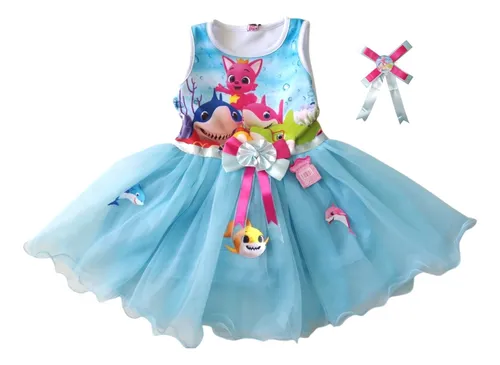 Vestido Fiesta Tut Beb Ni a Baby Shark Env o gratis