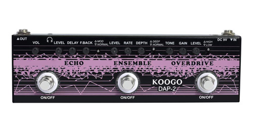 Koogo Pedal De Efectos De Guitarra Multiple Echo & Ensemble 