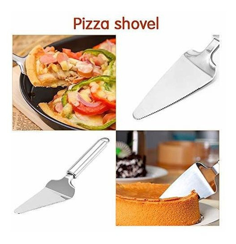 Juego De 4 Cuchillos De Queso Para Pizza De Acero Inoxidable