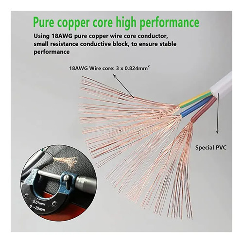 Cable De Conexión LED T5/T8 De 3 Pines - 30 Cm De Largo - Para Tubos Fluorescentes Y LED - Plug And Play Sin Soldadura